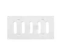 White Metal Air Vent Grille / 200mm x 100mm / with Adjustable Shutter/Modern Flat Louvre Duct Cover