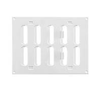 White Metal Air Vent Grille / 200mm x 150mm / with Adjustable Shutter/Modern Rectangular Flat Louvre Duct Cover