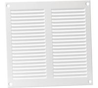 White Metal Air Vent Grille 200mm X 200mm Fly Screen