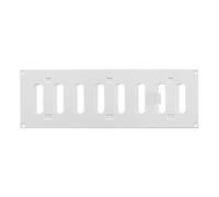 White Metal Air Vent Grille 300mm x 100mm with Shutter Flat Louvre Duct Cover