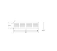 White Metal Air Vent Grille 400mm x 100mm Fly Screen Flat Louvre Duct Cover