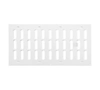 White Metal Air Vent Grille / 400mm x 200mm / with Adjustable Shutter/Modern Rectangular Flat Louvre Duct Cover