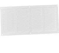 White Metal Air Vent Grille 400mm X 200mm With Fly Screen