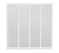 400x400mm Air Vent Grille Cover 16x16 inch White Ventilation Cover, Metal, with Insect Mesh