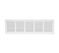 White Metal Air Vent Grille 500mm x 150mm Fly Screen Flat Louvre Duct Cover