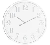 White Metal Aubrey Wall Clock - 49cm x 49cm