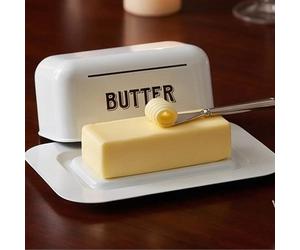 White Metal Butter Dish | Grocer