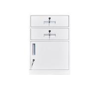 White Metal Document with Small Drawers, Compact Office & Home Solution for Documents and Storage, Elegant & Functional Design for Efficient nization