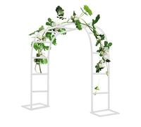 White Metal Garden Arbor Arch for Roses Outdoor Pergola for Doors & Entrances Various Sizes 80x200cm to 350x220cm & Elegant Garden Decor