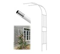 White Metal Garden Arch Weatherproof Rose Trellis for Climbing Plants Pergola Support 180x270 cm Ideal for Weddings and Outdoor Decor Various