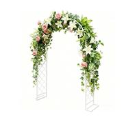 White Metal Garden Trellis Arch 7.5ft Wedding Arbor for Ceremony & Par Perfect for Climbing Plants & Roses Outdoor nd for Backyard & Ln