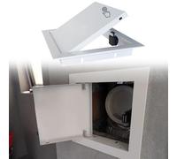 White Metal Hatch Access Door 60x60cm Pop Out Spring Loaded Inspection Panel for Pipes Electrical and Cables Wall Hole Cover for Easy Access
