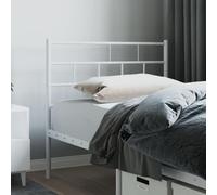 White Metal Headboard 100cm - Single & Double Bed Headboard Stylish Bed Backrest Modern Bedroom Decor Durable Design Elegant Testiera for Enhanced Comfort
