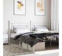 White Metal Headboard 193 cm King Size Bed Backrest Stylish Bed & Sofa Support Modern Bedroom Decor Durable & Elegant Design for Enhanced Comfort