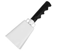 White Metal Performance Cowbell Hand Bell for Music Cheering
