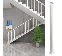 White Metal Porch Railing Column - Railings with Flat Bracket & Screws for Terrace Safe Available in 1-25 Pac & Secure Guardrail Solut