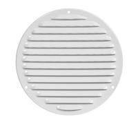 White Metal Round Air Vent Grille 200mm / 240mm with Fly Screen Flat Duct Cover