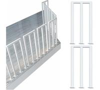 White Metal Stair il Set 95 cm High Indoor Railing with Balusters M-Shape 2-Pack for Steps & Safety Deck & Porch Decorative Railings