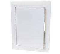White Metal Wall Hole Cover/Access Door Panel with Click Function, Decorative Electric Meter Box Door/Shower Valve Service Hatch, Paintable(20x32in/51x81cm)