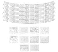 White Mexican Banners (5 Pack with 10 TISSUE PAPER Flag Designs per Banner,Not Plastic),White Papel Picado,Mexican Themed Party Decorations,Papel Picado Mexicano para Decoraciones Mexicanas