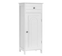 White Mid-Century Free Standing Bathroom Cabinet Wyld and Coco White One Size
