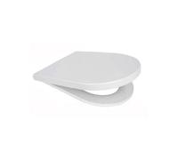 Middle D Shape Toilet Seat Soft Close Quick Release Top or Bottom Fix 360 x 449 (White)