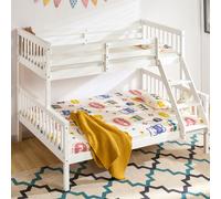 (White) Milan Triple Bunk Bed - Single Double Detachable