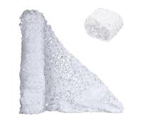 White Military Camouflage Netting, Sunscreen Camo Net Bulk Roll Camo Tarp For Create A Snow Hunting Blind Sunshade Car Cover Military Party Decorations Camping Shooting(13x23ft)