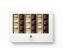 White & Milk Chocolate Wafer Bars with Creamy Hazelnut Filling - Gourmet Chocolate Gift Box - Individually Wrapped Chocolate Sticks