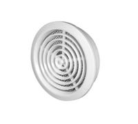 White Mini Circle Air Vent Grille - 80mm / 0.31" inch - with Fly Screen/Anti Insect Mesh - Furniture Ventilation Cover.