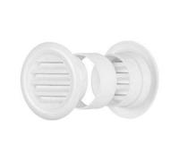 White Mini Circle Air Vent Grille Door Round Ventilation Cover