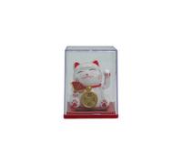 White Mini Solar Powered Money Cat In Display Box