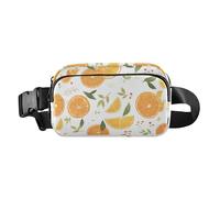 White Minimalist Fruits Oranges Trendy Waist Bag Fanny Pack for Men Women Small Belt Bag Travel Wallet with Adjustable Strap for Travel Shopping Running