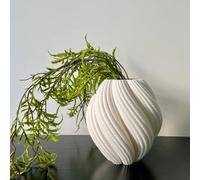White Minimalist Small Vase, Flower Holders for Pampas Grass Decor, Coffee Table & Shelf Decor, Aesthetic Vases for Flower Bouquet, Trendy Home Decor, Entryway & Modern Floreros (Tulips Vase)
