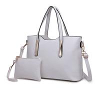 (White) Miss Lulu Women's Shoulder Bag & Mini Pouch
