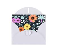 White MJHKXLJ Beautiful colourful flowers Prints Pearlized Greeting Card - Envelope Included - Perfect for Christmas, Birthdays, Valentines, Weddings, and More