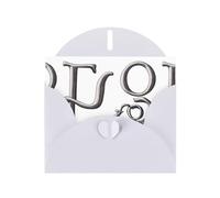White MJHKXLJ I love you embroidery painting Prints Pearlized Greeting Card - Envelope Included - Perfect for Christmas, Birthdays, Valentines, Weddings, and More