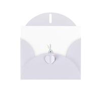 White MJHKXLJ Little gray rabbit playing the flute Prints Pearlized Greeting Card - Envelope Included - Perfect for Christmas, Birthdays, Valentines, Weddings, and More