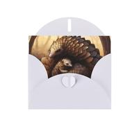 White MJHKXLJ pangolin parenting print Prints Pearlized Greeting Card - Envelope Included - Perfect for Christmas, Birthdays, Valentines, Weddings, and More