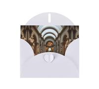 White MJHKXLJ The Metropolitan Museum of Art in New York Prints Pearlized Greeting Card - Envelope Included - Perfect for Christmas, Birthdays, Valentines, Weddings, and More
