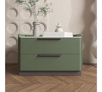 White modern minimalist bedroom solid wood bedside table with slate countertop, large bedroom solid wood storage cabinet bedside table with double storage drawers-wooden side table ( Color : Fruit gre