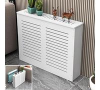 White Modern Radiator Cover, Heater Covers for radiators，Easy Installation, Shields Pipes, Easy to Clean for Home Living Room Bedroom(80x60x15cm)