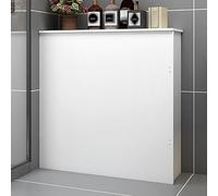 White Modern Radiator Covers for Home, 3-Sided Design, Heater Steam Radiator Cover, Heater Cabinet Shelf, Bathroom Floor Cabinet for Living Room, Hallway,(60x80x15cm/24x31x6in)