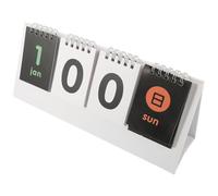 White Modern Reversible Perpetual Desk Calendar with Countdown