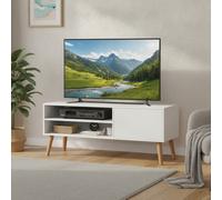 120 cm Wide TV Stand Cabinet, for TVs up to 55 Inches, White