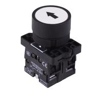 White Momentary 22mm Push Button Switch Black Arrow NO/NC