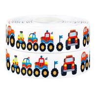 White Monster Truck Ribbon 22mm x 2m Gift Wrap & Birthday Cake Decoration