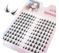 White Moonlight DIY Lashes 140pcs False Eyelash Extensions Mixed Tray Thick/Natural Individual Cluster Fairy Professional Makeup Eyelashes Novice (BYG-PINK, Thick)