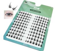 White Moonlight DIY Lashes 140pcs False Eyelash Extensions Mixed Tray Thick/Natural Individual Cluster Fairy Professional Makeup Eyelashes Novice (BYG-GREEN, Thick)