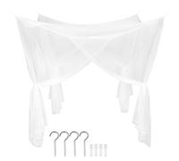 White Mosquito Net Bed Double Single King Size Bed Canopy Insect Fly Travel XXL